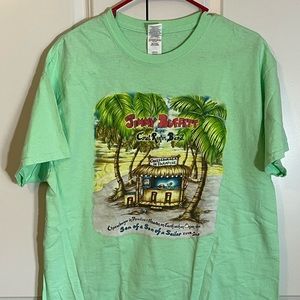 Jimmy Buffet green concert tee size large